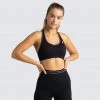 Pony DYE Scrunch Seamless Crop - Jet Black Womens