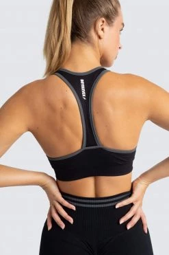 Pony DYE Scrunch Seamless Crop - Jet Black Womens