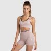 Pony DYE Scrunch Seamless Crop - Mocha Brown Womens