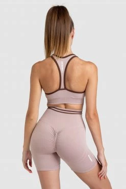 Pony DYE Scrunch Seamless Crop - Mocha Brown Womens