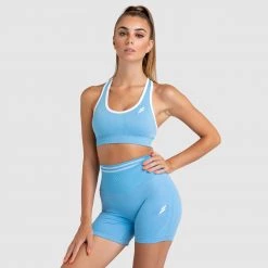 Pony DYE Scrunch Seamless Crop - Sky Blue Womens
