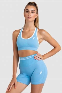 Pony DYE Scrunch Seamless Crop - Sky Blue Womens