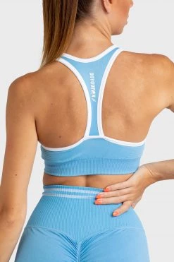 Pony DYE Scrunch Seamless Crop - Sky Blue Womens