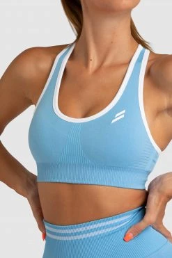 Pony DYE Scrunch Seamless Crop - Sky Blue Womens