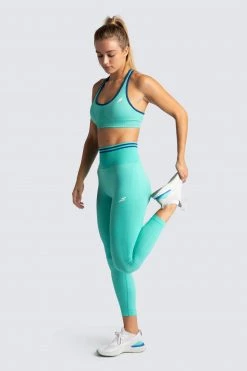Female Outlet Womens DYE Scrunch Seamless Leggings - Bright Teal