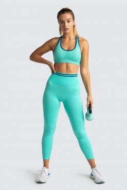 Female Outlet Womens DYE Scrunch Seamless Leggings - Bright Teal