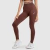 Pony Womens DYE Scrunch Seamless Leggings - Chocolate Brown