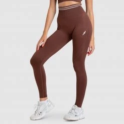 Pony Womens DYE Scrunch Seamless Leggings - Chocolate Brown