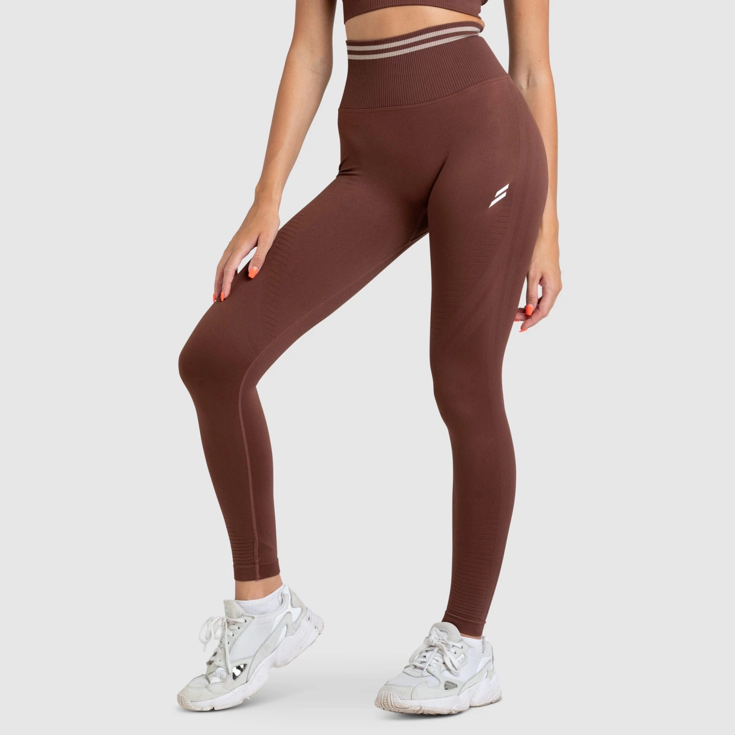 Pony Womens DYE Scrunch Seamless Leggings - Chocolate Brown