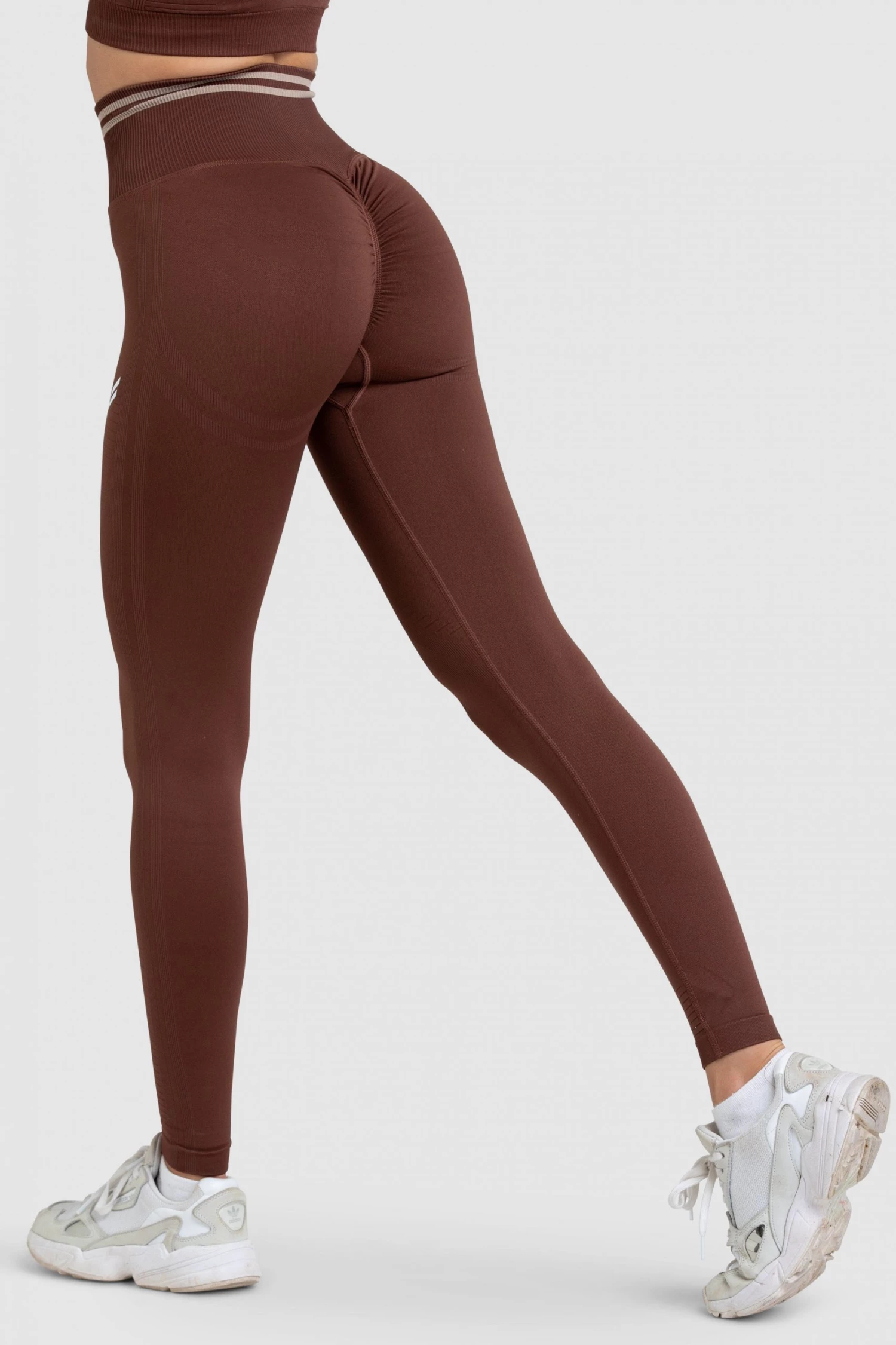 Pony Womens DYE Scrunch Seamless Leggings - Chocolate Brown