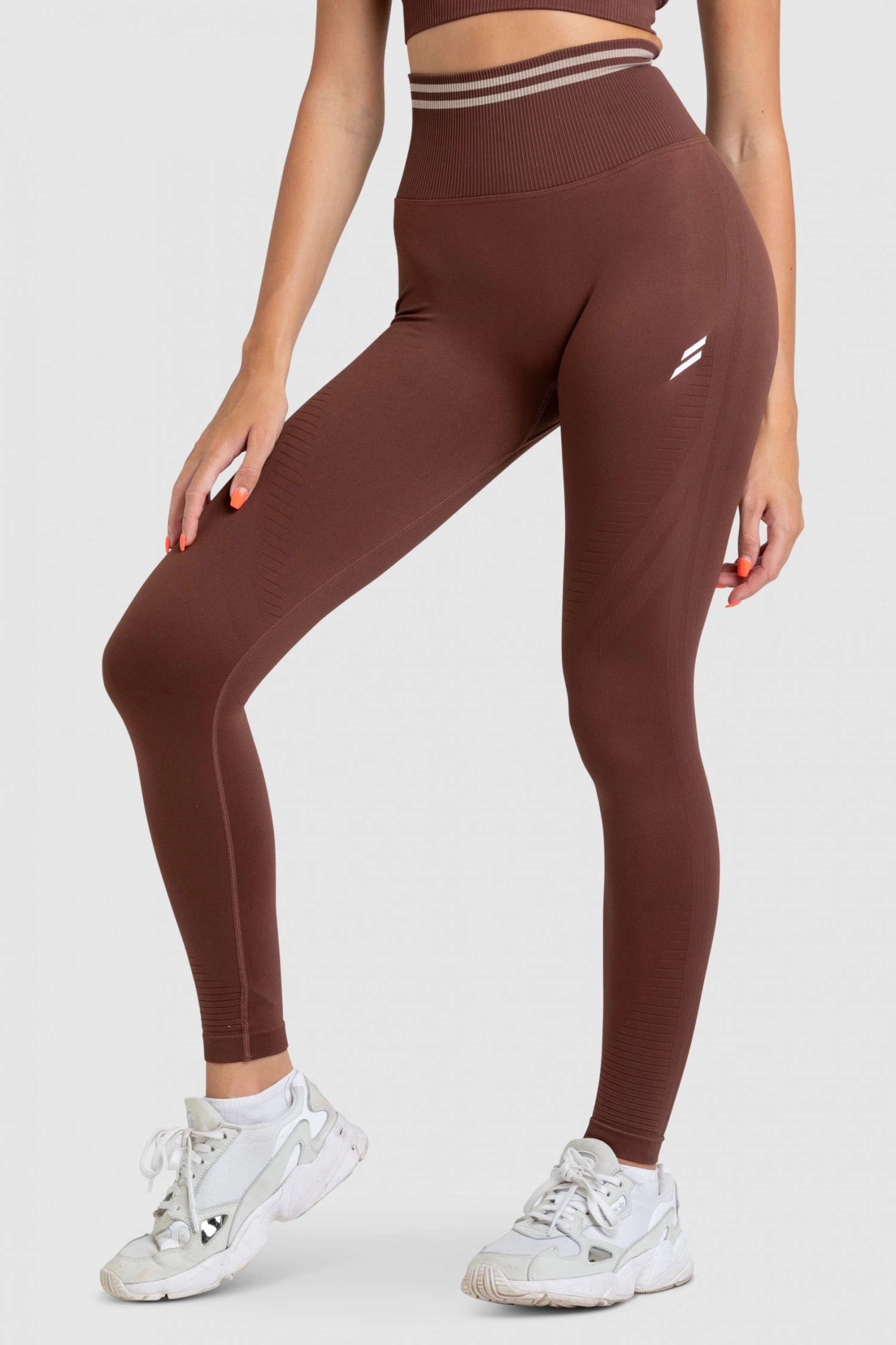 Pony Womens DYE Scrunch Seamless Leggings - Chocolate Brown