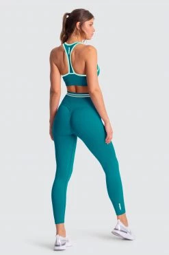Female Outlet DYE Scrunch Seamless Leggings - Flora Green Womens
