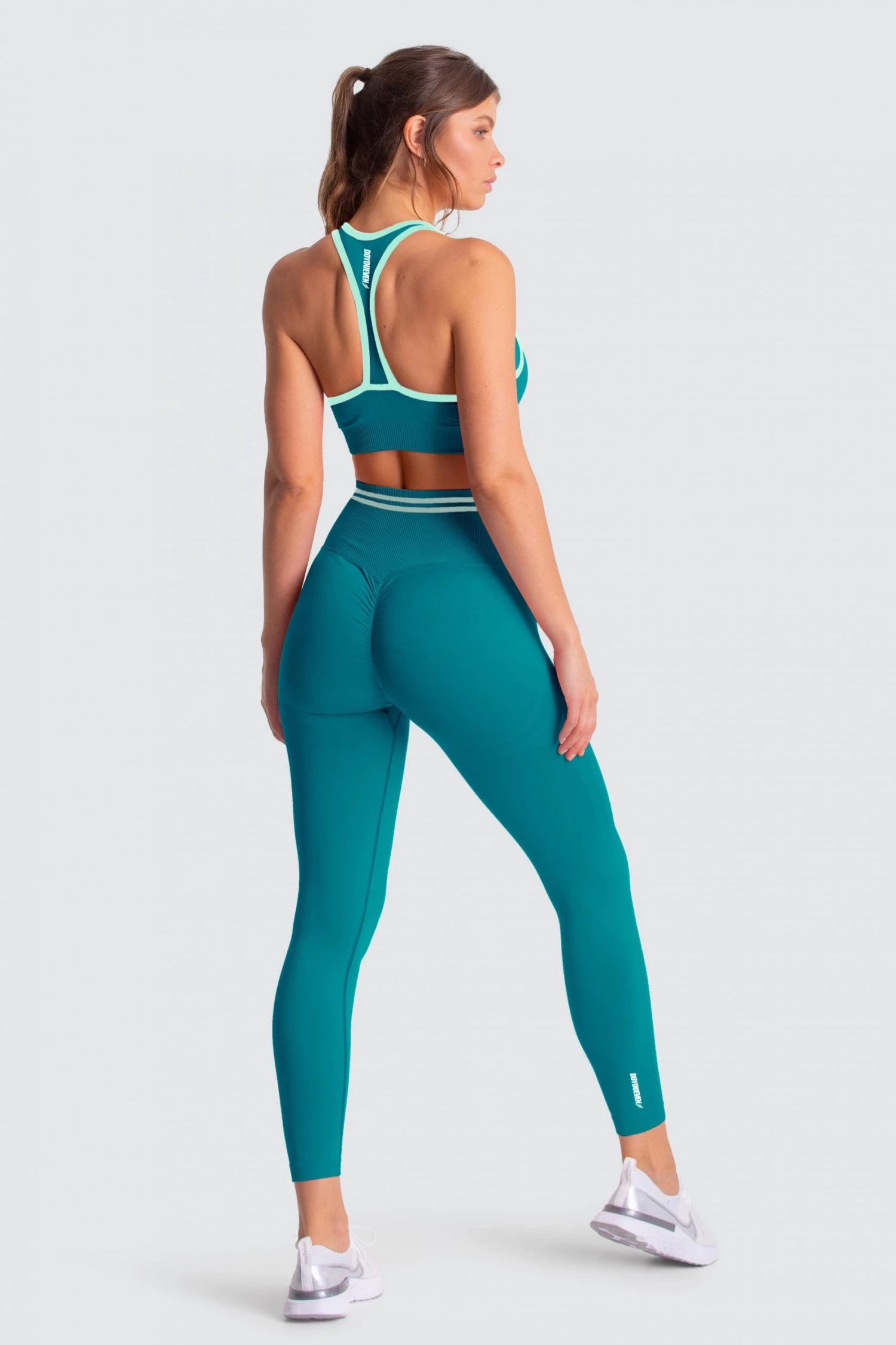 Female Outlet DYE Scrunch Seamless Leggings - Flora Green Womens