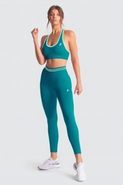 Female Outlet DYE Scrunch Seamless Leggings - Flora Green Womens