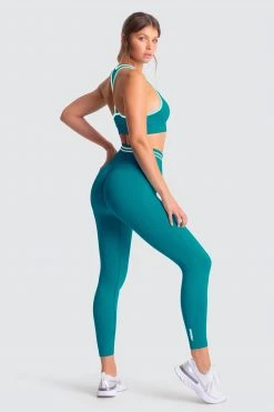 Female Outlet DYE Scrunch Seamless Leggings - Flora Green Womens
