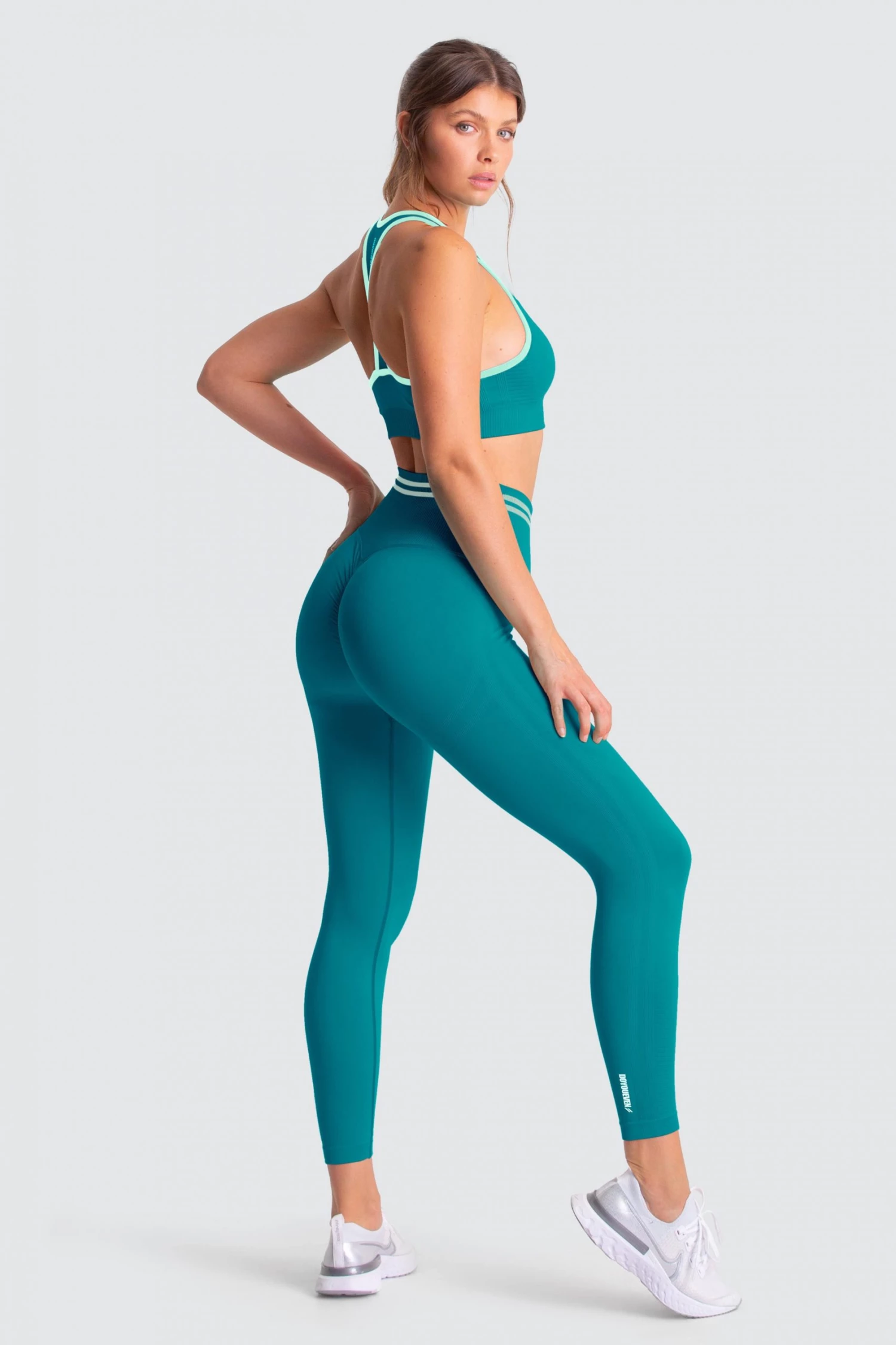 Female Outlet DYE Scrunch Seamless Leggings - Flora Green Womens