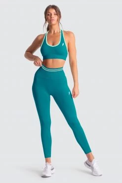 Female Outlet DYE Scrunch Seamless Leggings - Flora Green Womens