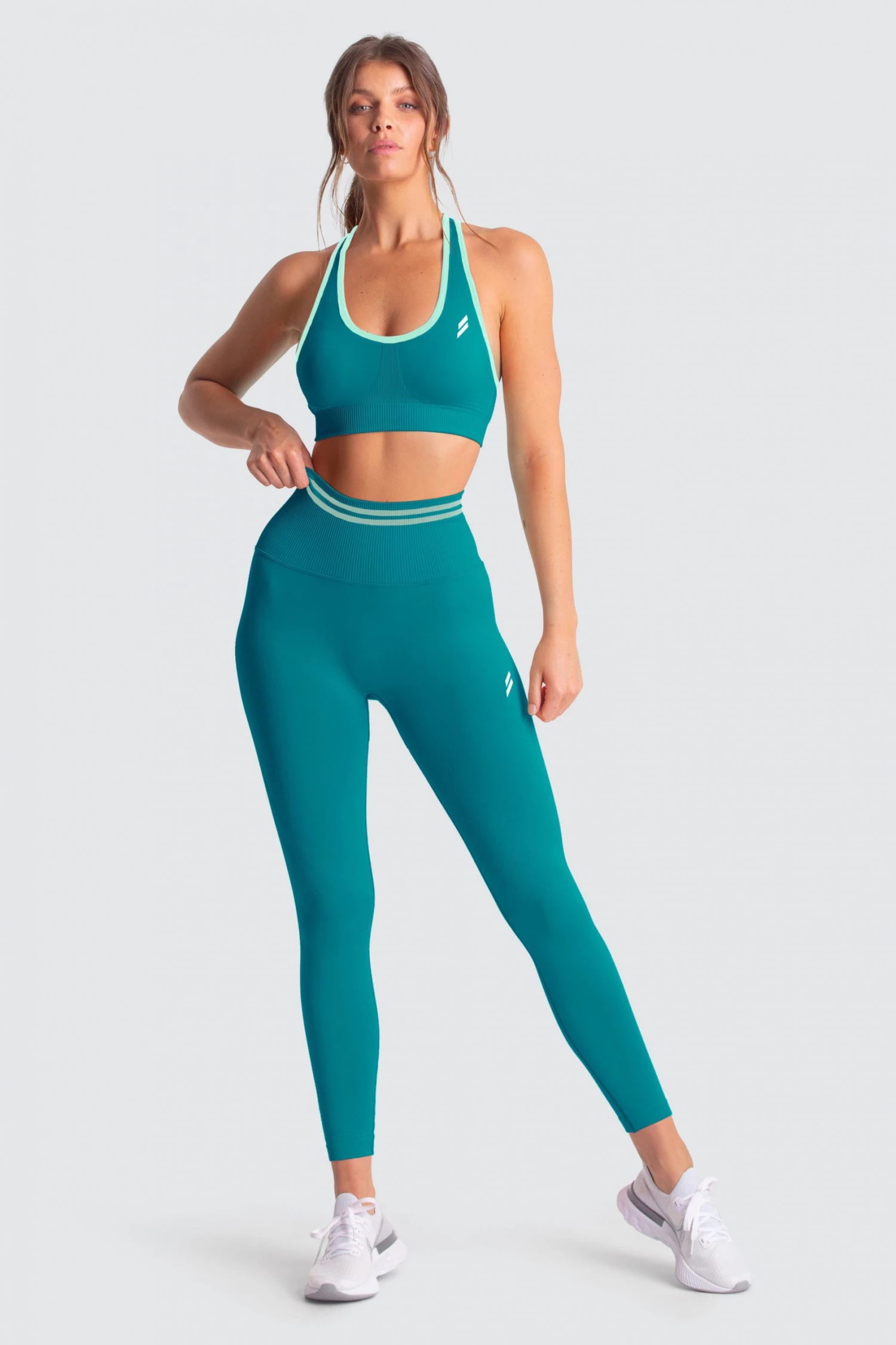 Female Outlet DYE Scrunch Seamless Leggings - Flora Green Womens