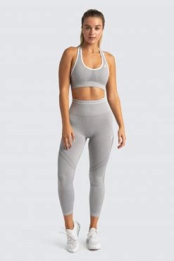 Pony Womens DYE Scrunch Seamless Leggings - Grey Marl