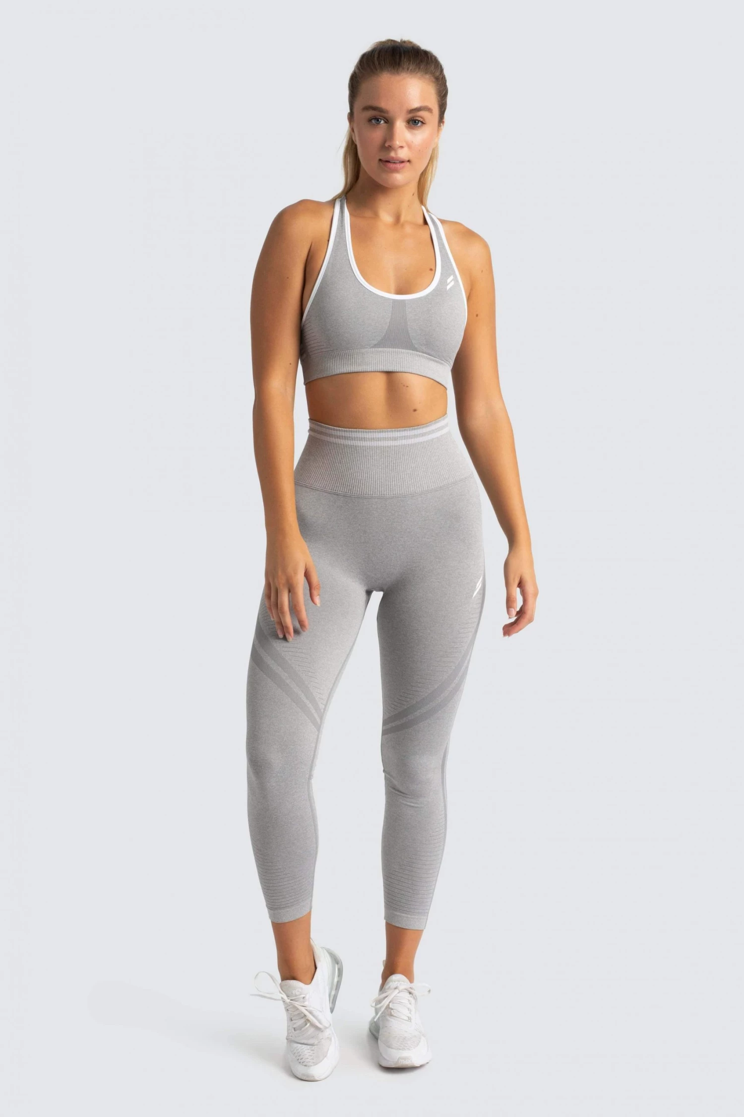 Pony Womens DYE Scrunch Seamless Leggings - Grey Marl
