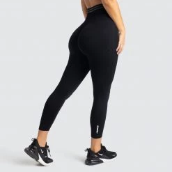 Pony Womens DYE Scrunch Seamless Leggings - Jet Black