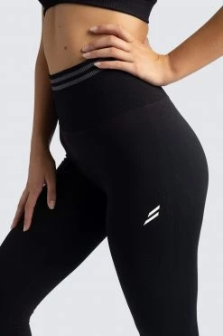 Pony Womens DYE Scrunch Seamless Leggings - Jet Black