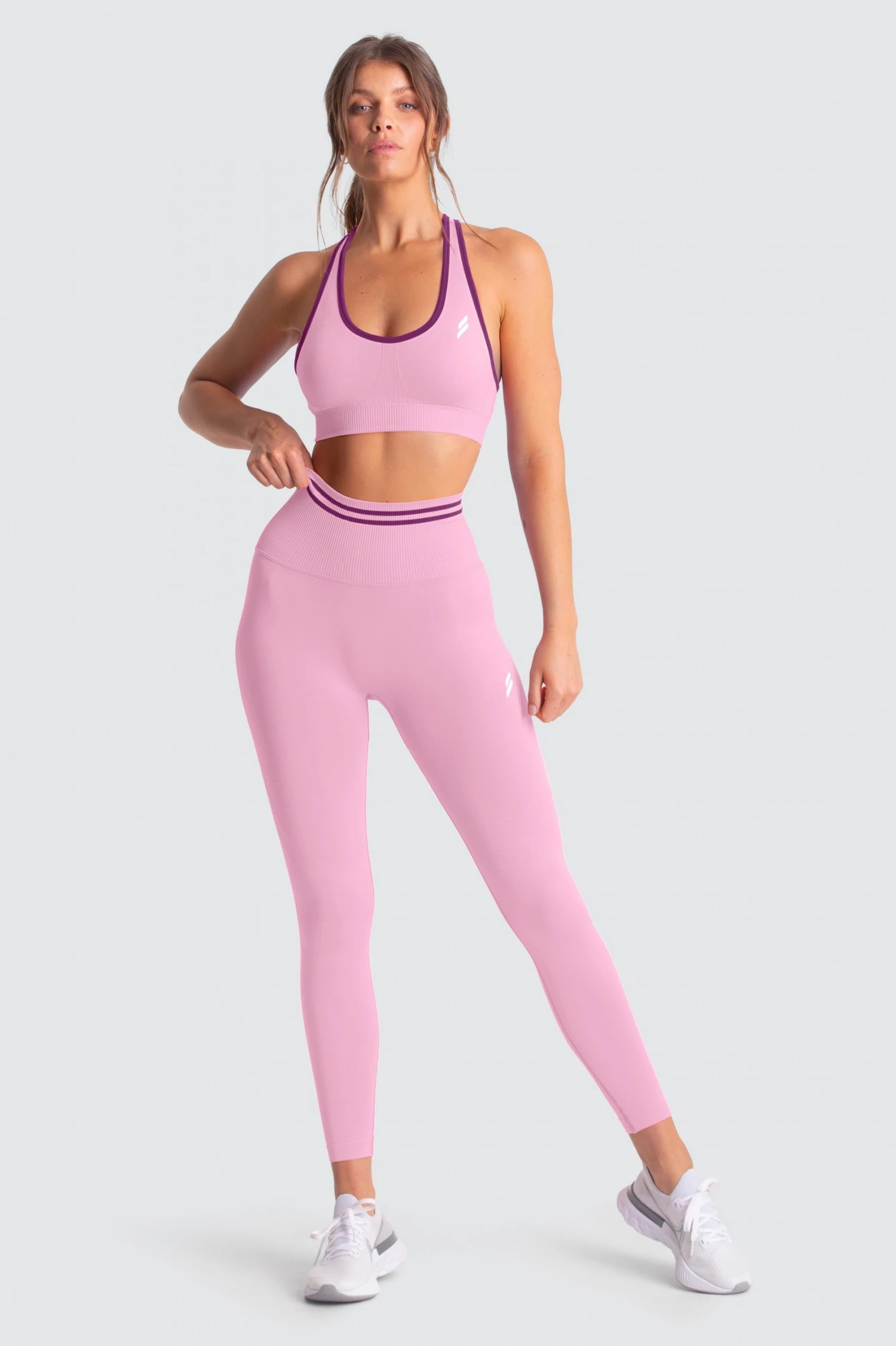 Female Outlet Womens DYE Scrunch Seamless Leggings - Pastel Pink