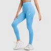 Pony Womens DYE Scrunch Seamless Leggings - Sky Blue