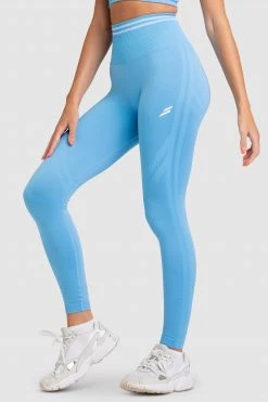 Pony Womens DYE Scrunch Seamless Leggings - Sky Blue