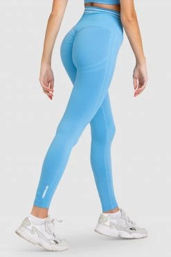 Pony Womens DYE Scrunch Seamless Leggings - Sky Blue