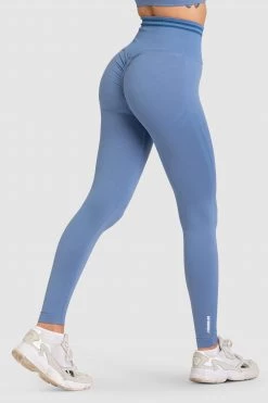 Pony DYE Scrunch Seamless Leggings - Slate Blue