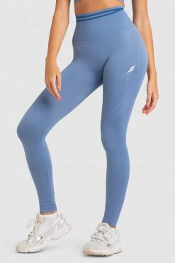 Pony DYE Scrunch Seamless Leggings - Slate Blue