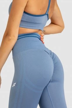 Pony DYE Scrunch Seamless Leggings - Slate Blue