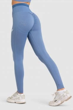 Pony DYE Scrunch Seamless Leggings - Slate Blue