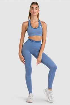 Pony DYE Scrunch Seamless Leggings - Slate Blue