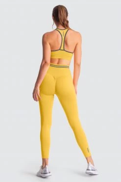 Female Outlet DYE Scrunch Seamless Leggings - Sunny Yellow
