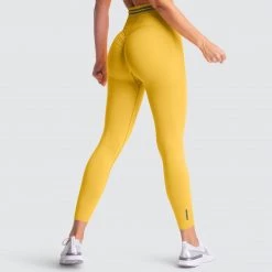 Female Outlet DYE Scrunch Seamless Leggings - Sunny Yellow