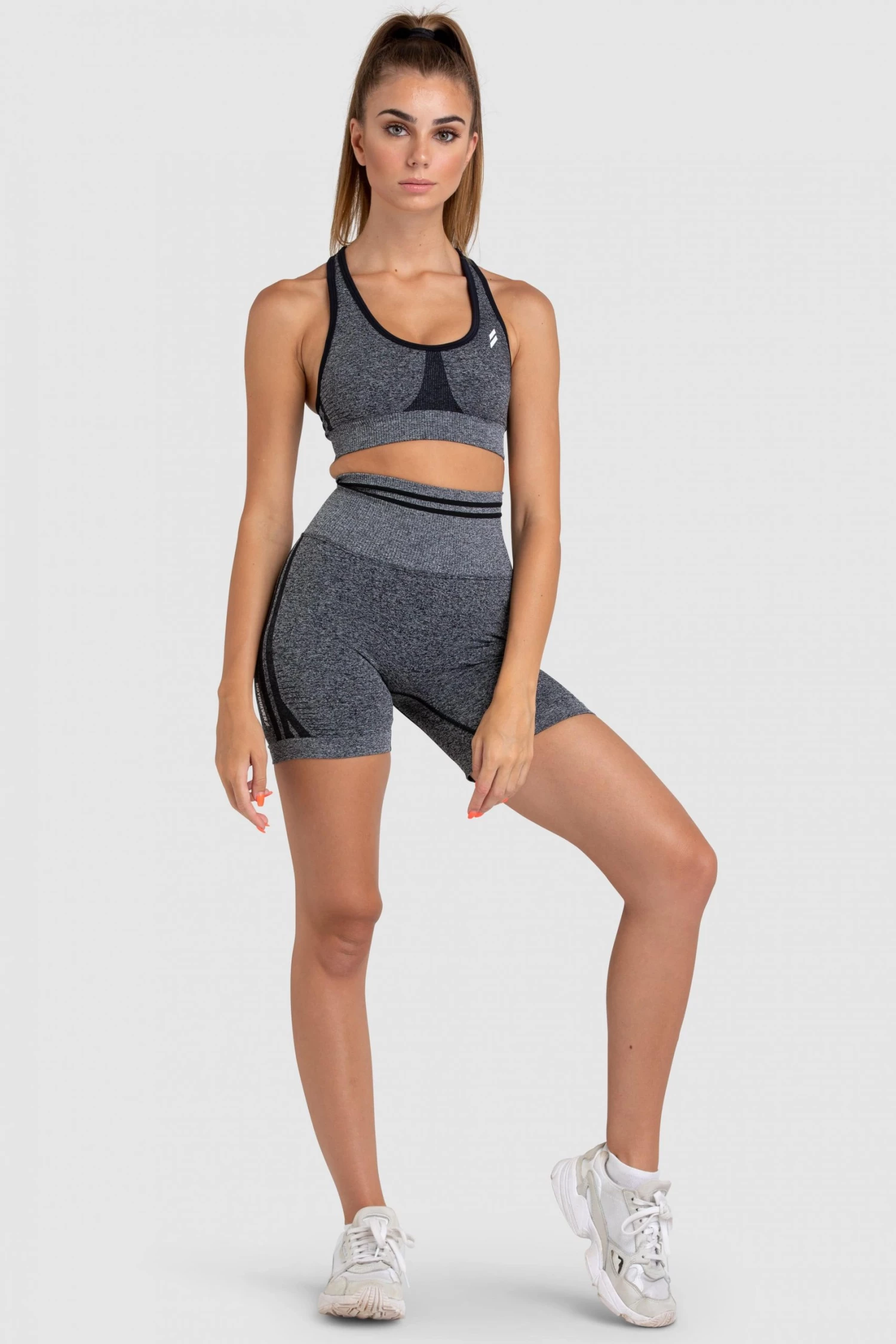 Pony DYE Scrunch Seamless Shorts - Black Marl