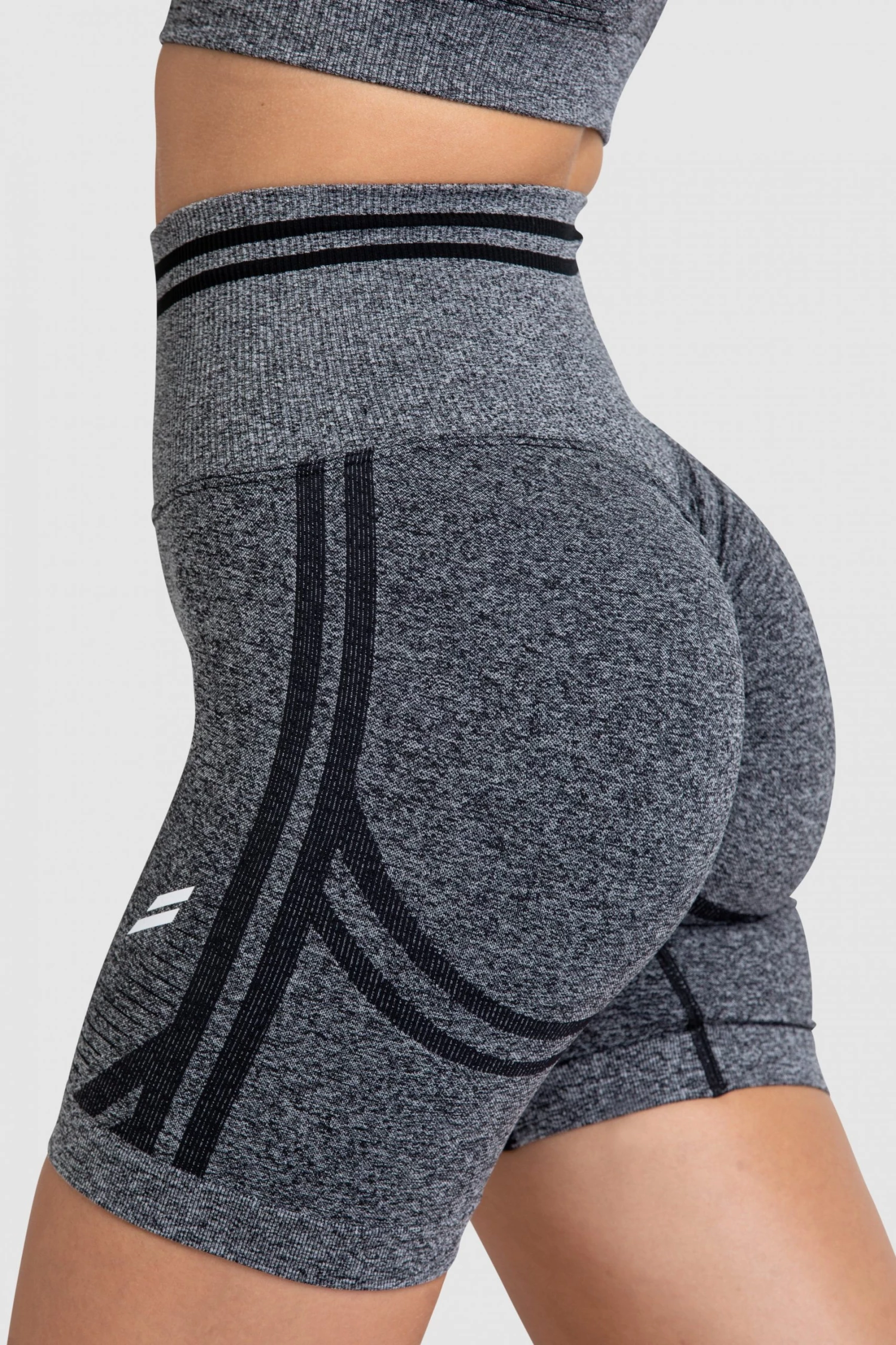 Pony DYE Scrunch Seamless Shorts - Black Marl