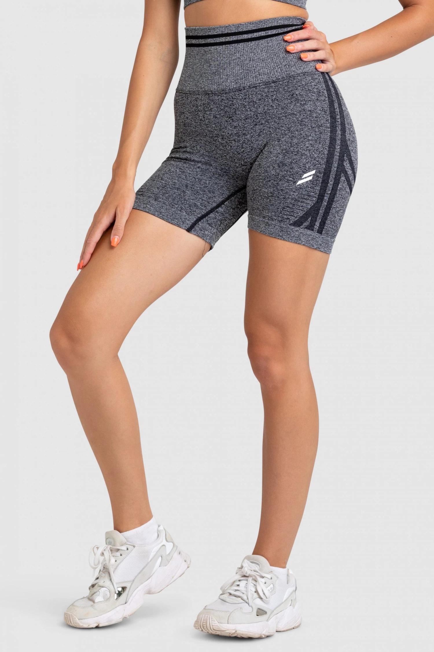 Pony DYE Scrunch Seamless Shorts - Black Marl