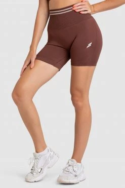 Pony DYE Scrunch Seamless Shorts - Chocolate Brown