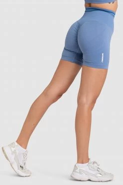 Pony Womens DYE Scrunch Seamless Shorts - Slate Blue