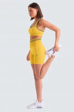 Female Outlet DYE Scrunch Seamless Shorts - Sunny Yellow