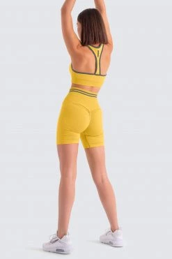 Female Outlet DYE Scrunch Seamless Shorts - Sunny Yellow