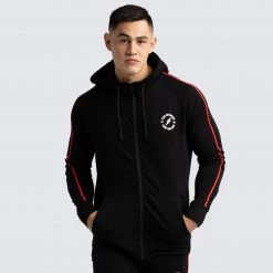 Male Outlet Mens Elite Hoodie - Black/Red