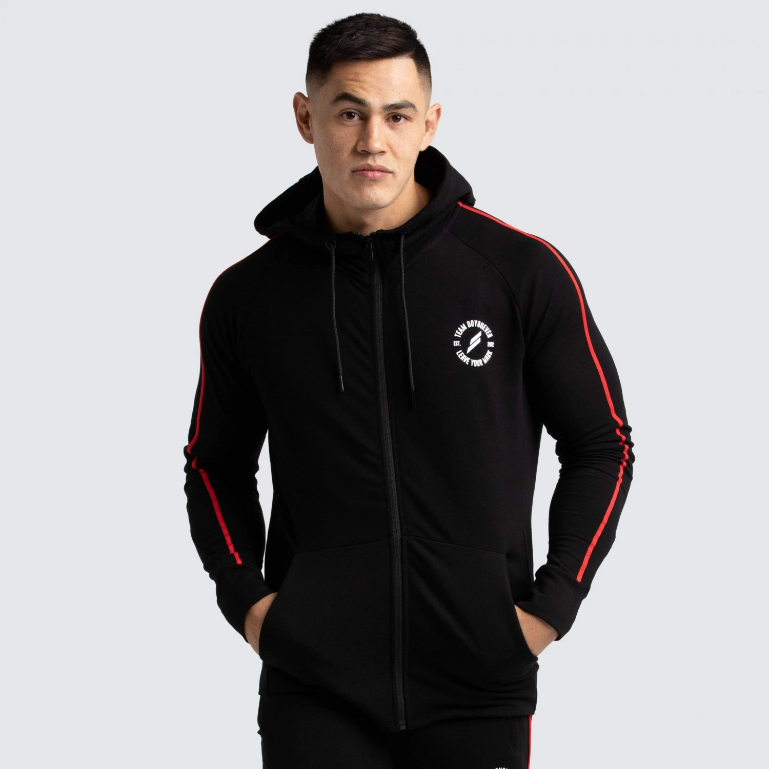 Male Outlet Mens Elite Hoodie - Black/Red