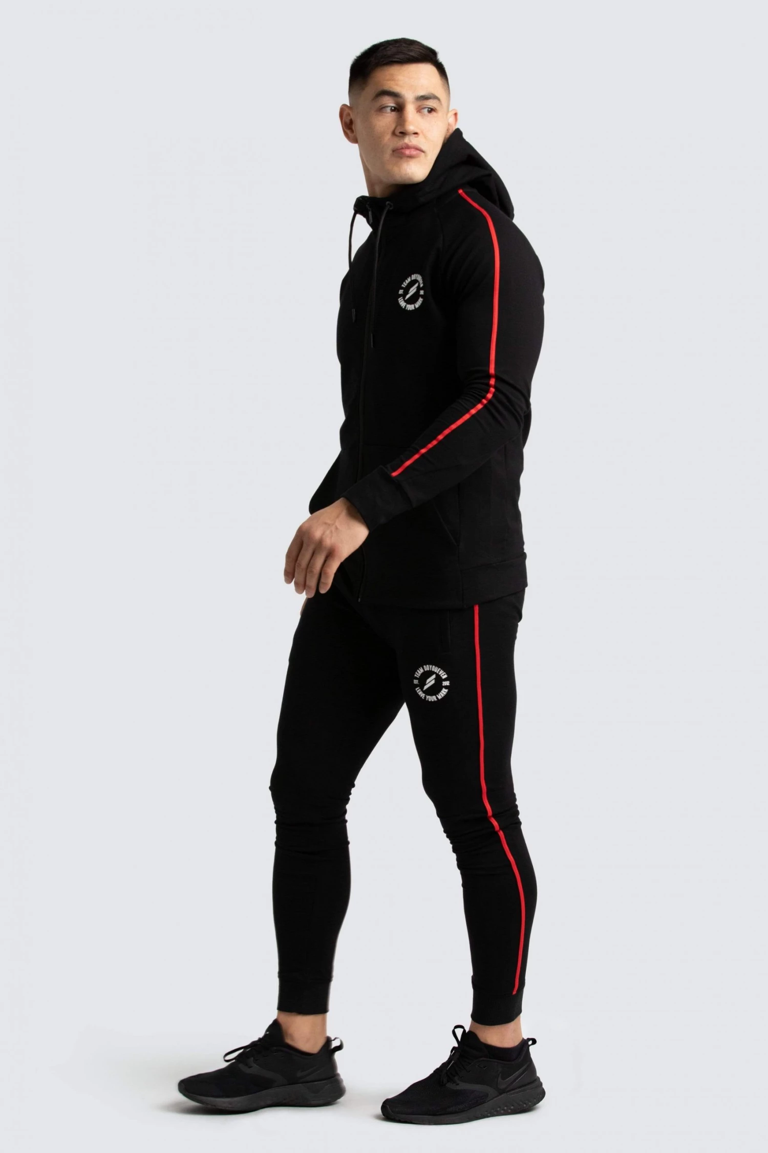 Male Outlet Mens Elite Hoodie - Black/Red