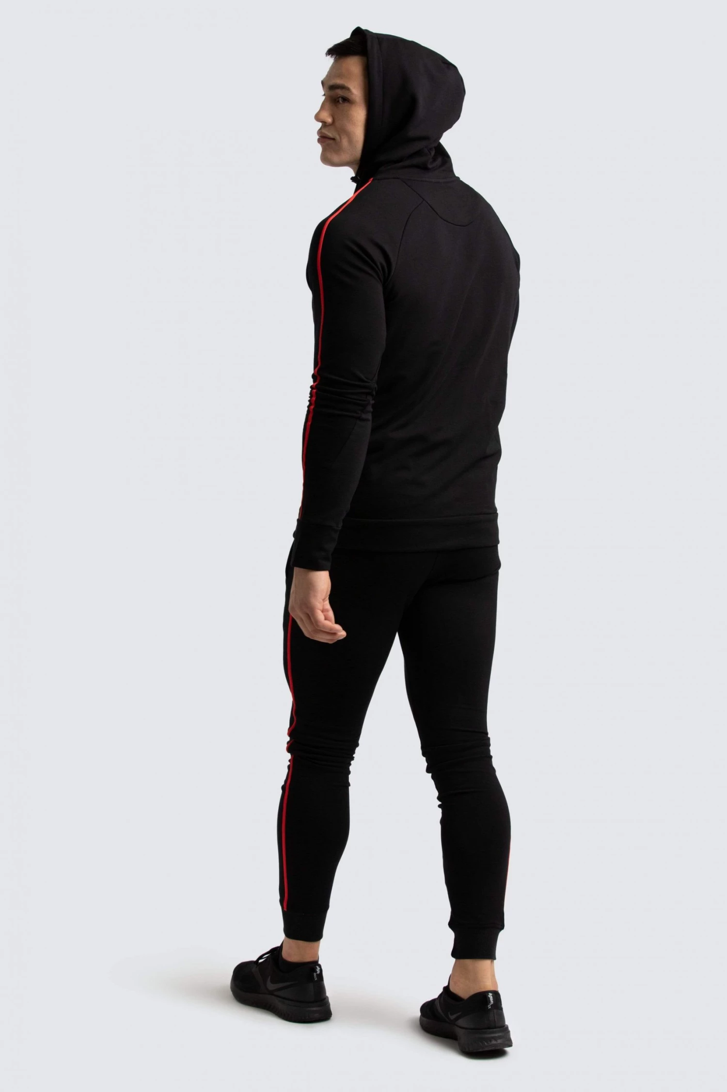 Male Outlet Mens Elite Hoodie - Black/Red