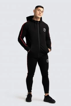 Male Outlet Mens Elite Hoodie - Black/Red