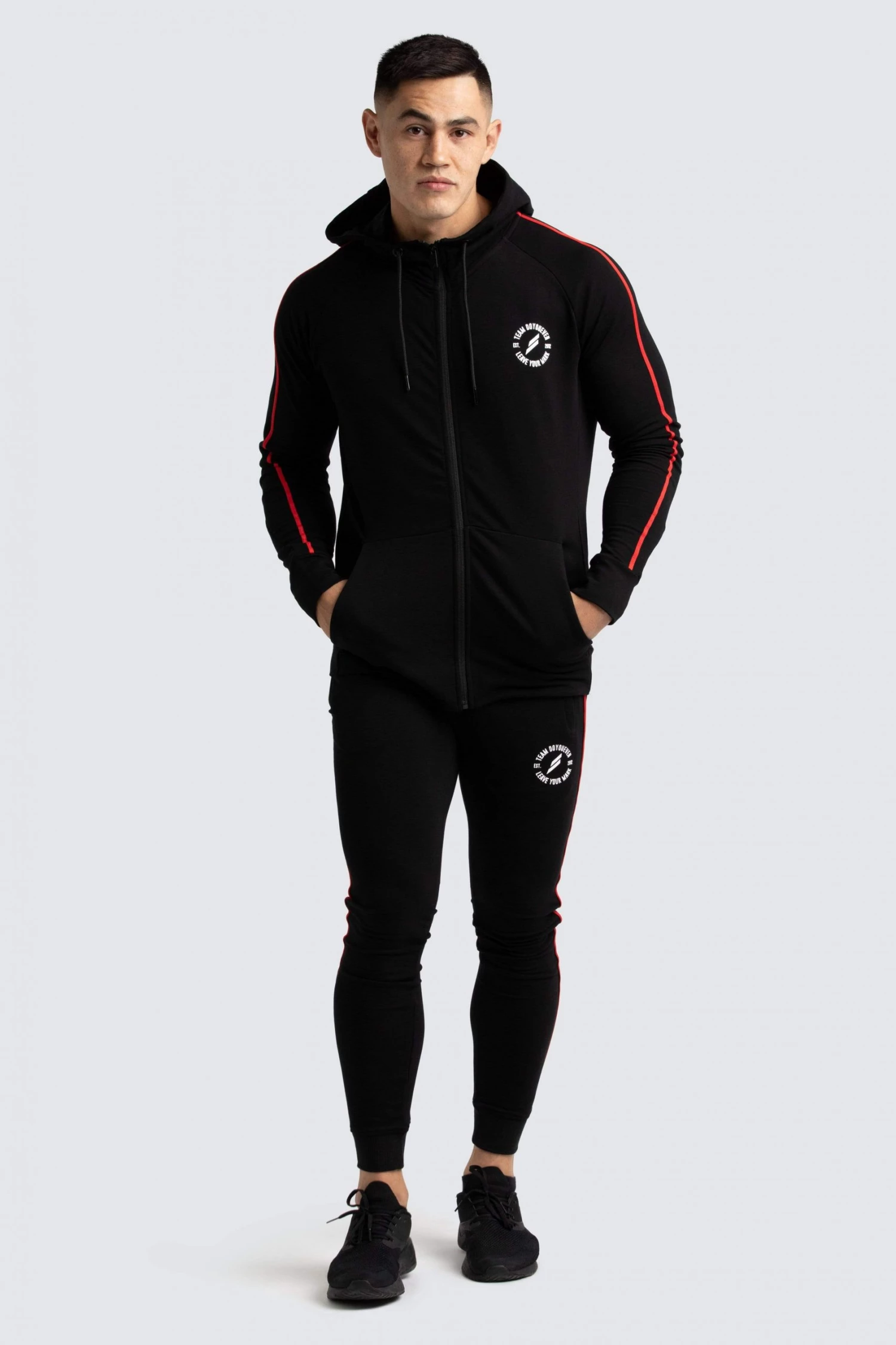 Male Outlet Mens Elite Hoodie - Black/Red